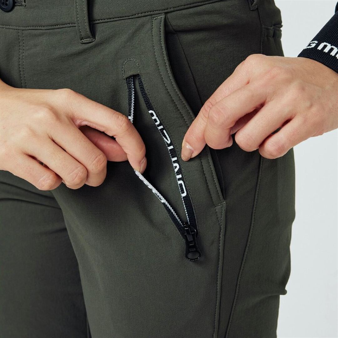 ダブルウィーブストレッチロングパンツ オリーブ S
