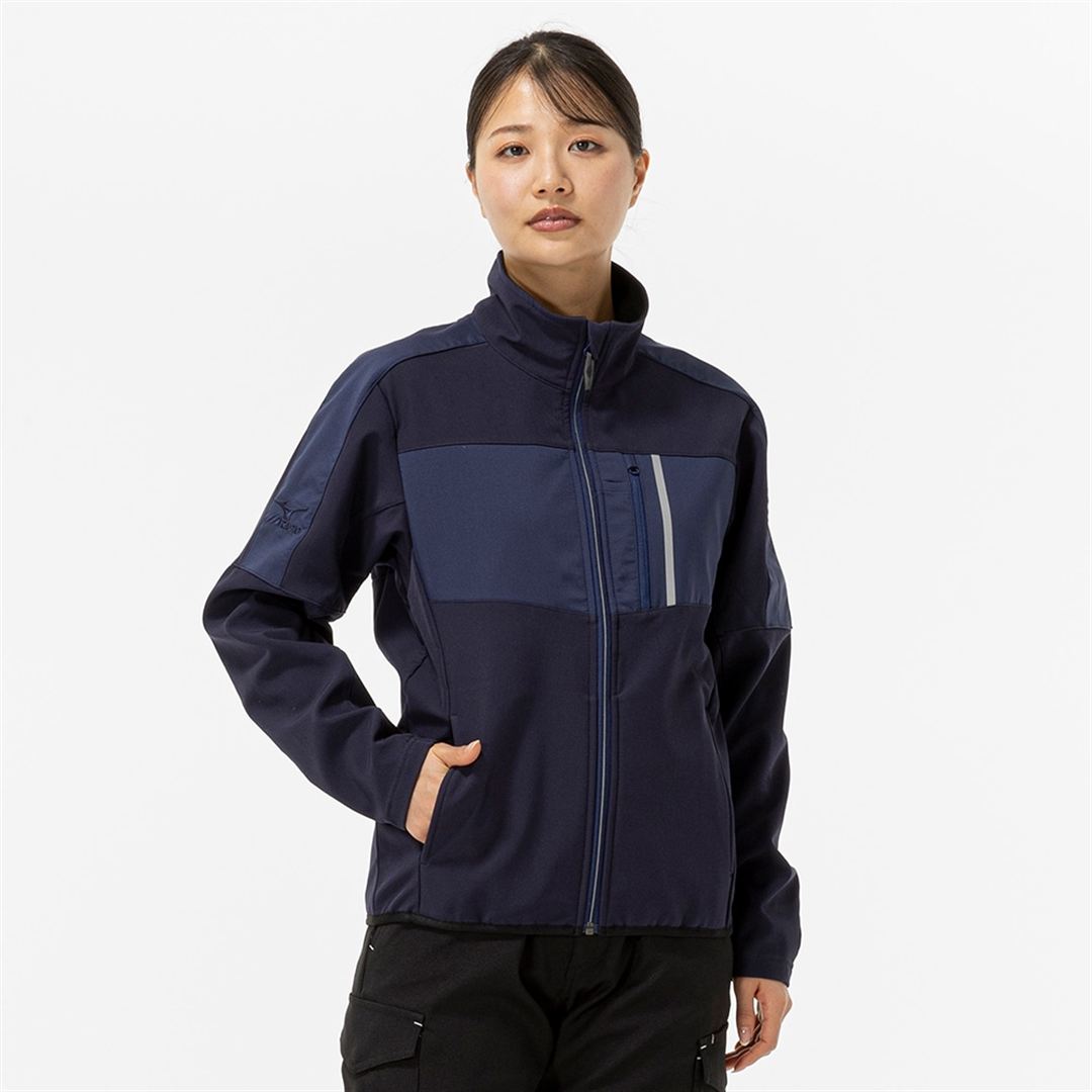 【防風】テックシールドジャケット ストレッチ ネイビー XL