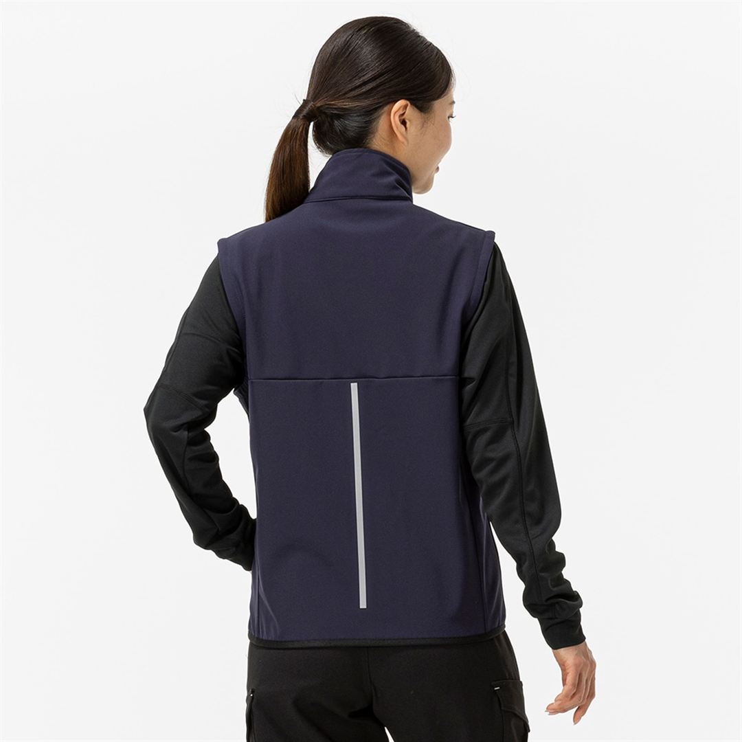 【防風】テックシールドベスト ストレッチ ネイビー S