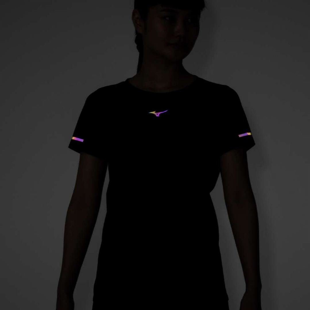 【汗処理／通気】ドライエアロフロープレミアムTシャツ(オーロラ) ブラック S