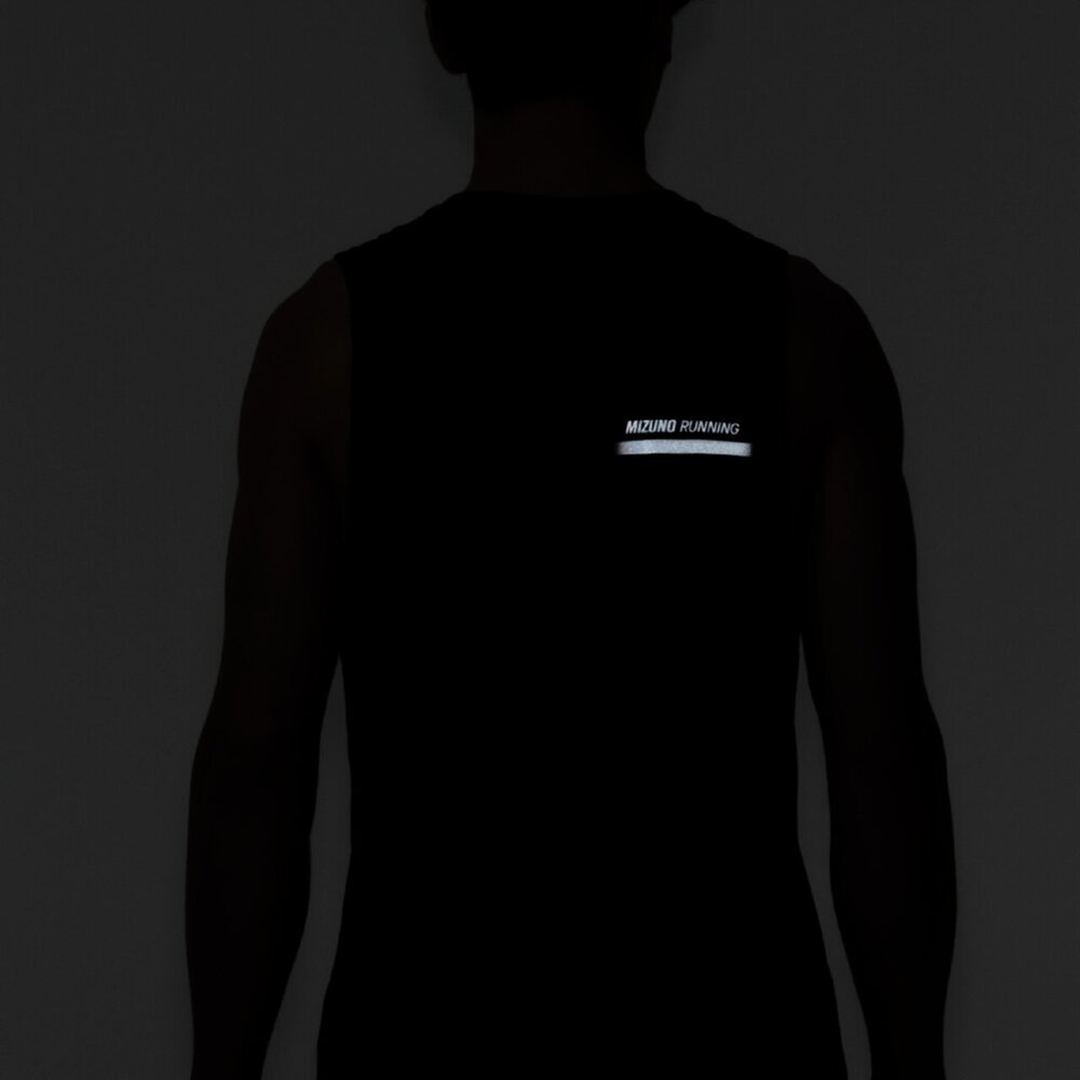 【汗処理／通気】ドライエアロフローグラフィックタンクトップ ブラック×グレー XL