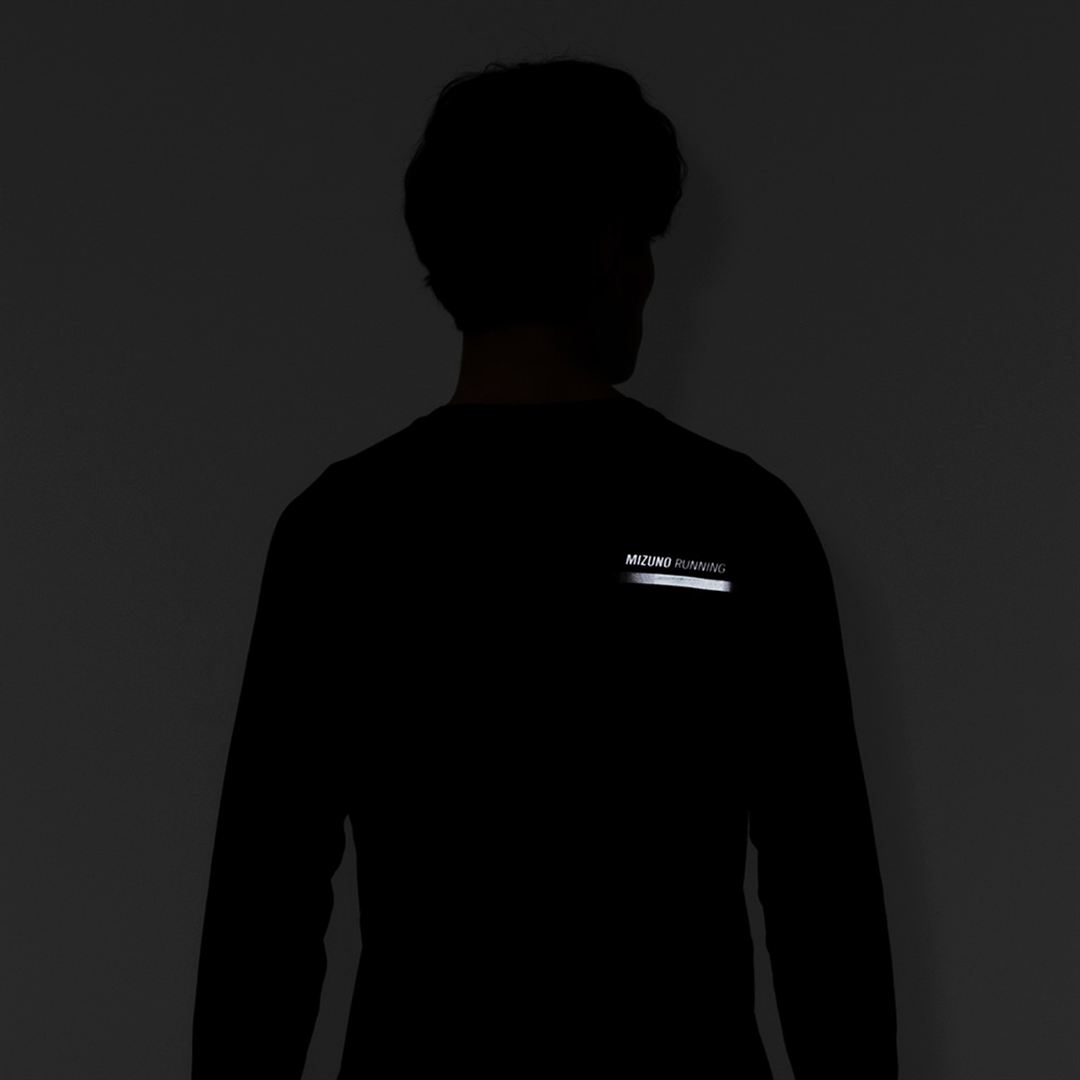 【汗処理／通気】ドライエアロフローTシャツ(長袖) ブラック XL