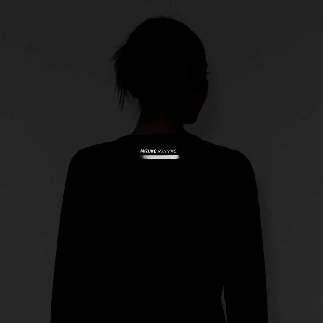 【汗処理／通気】ドライエアロフローTシャツ(長袖) ブラック M