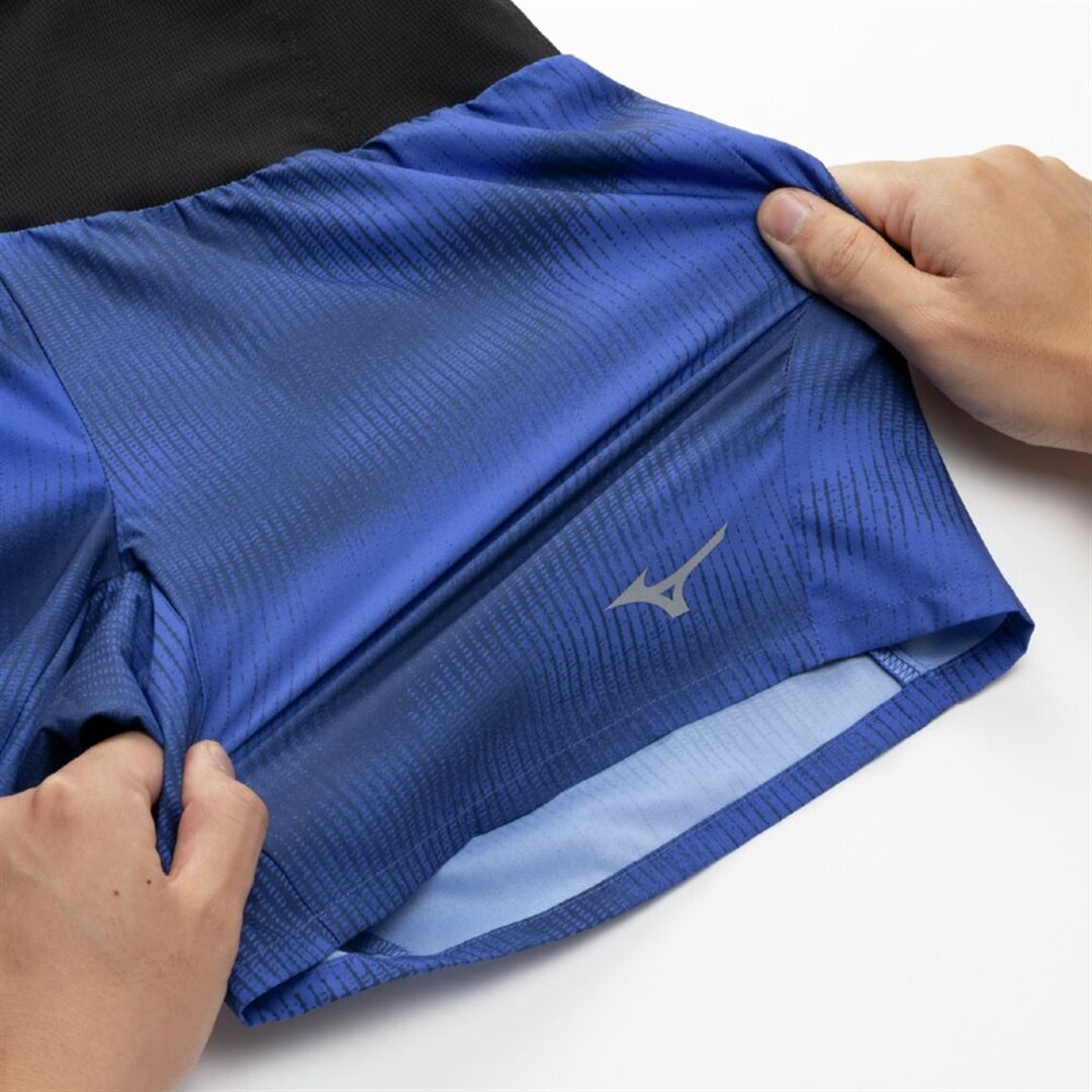 ランニング マルチポケットパンツ グラフィック6インチ リフレックスブルー XL