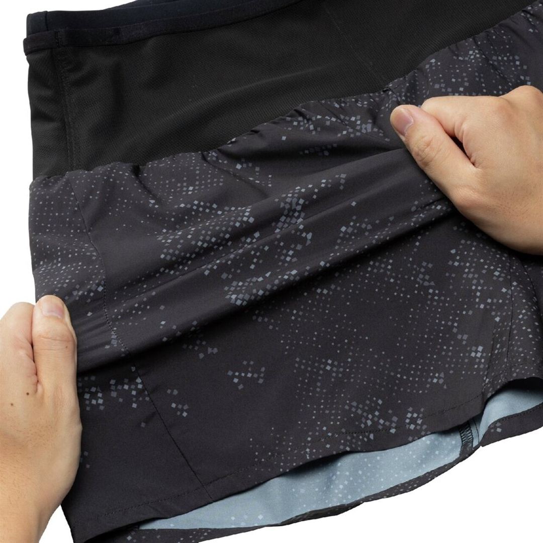 ランニング マルチポケットパンツ グラフィック6インチ ブラック XL