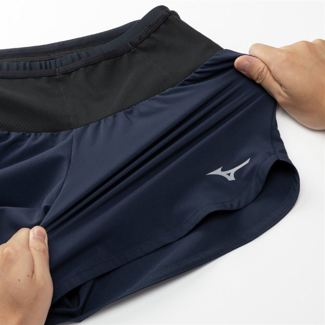 ランニング マルチポケットパンツ 4インチ ネイビー XL