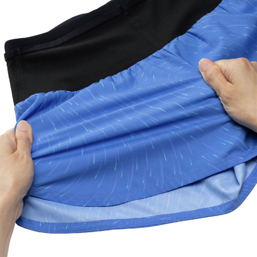 ランニング マルチポケットパンツ グラフィック4インチ ダズリングブルー XL