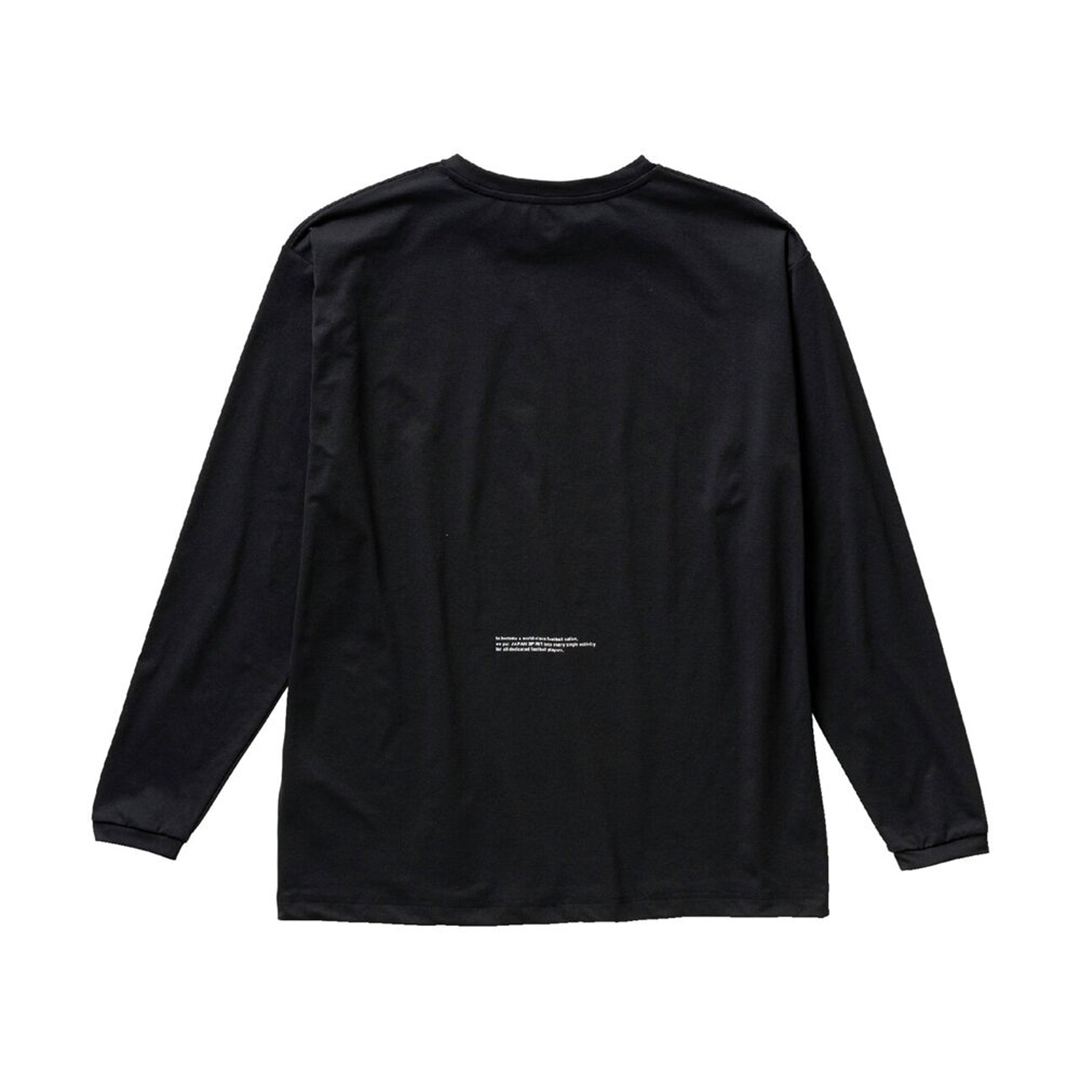 ストレッチソフトドライTシャツ(長袖) ブラック XL