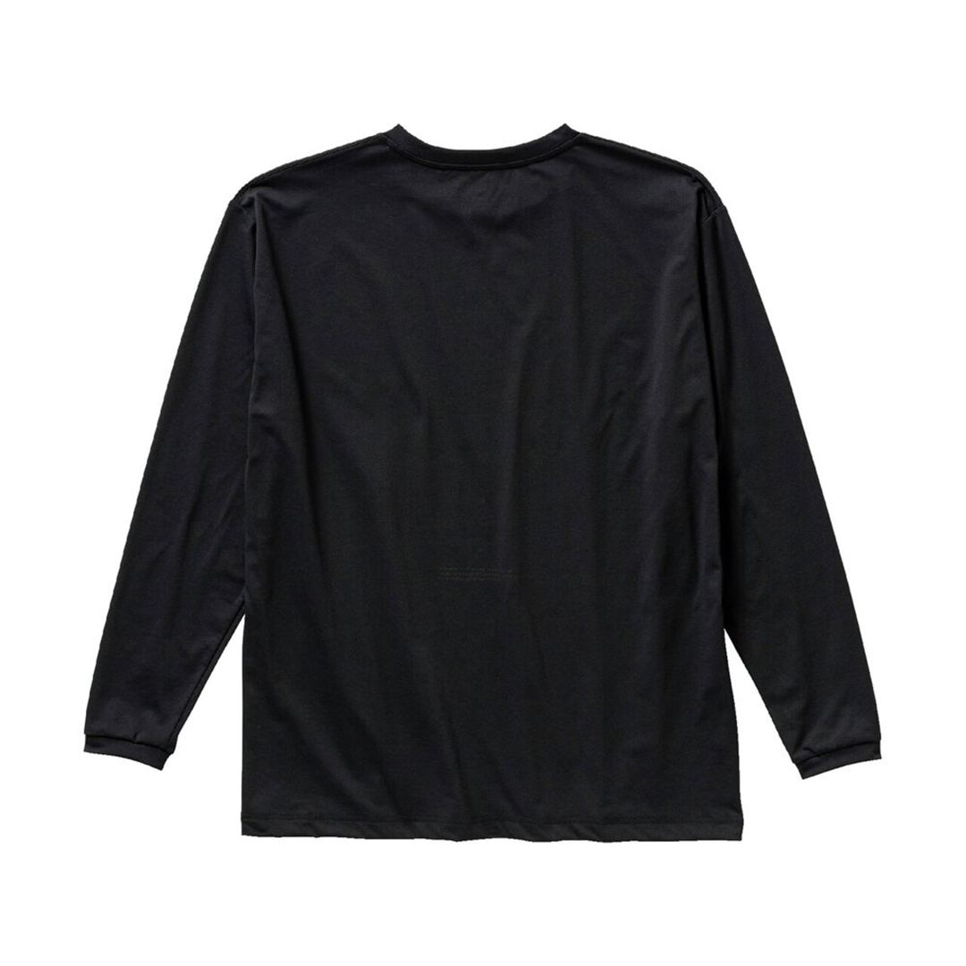 ストレッチソフトドライTシャツ(長袖) ブラック×ブラック XL