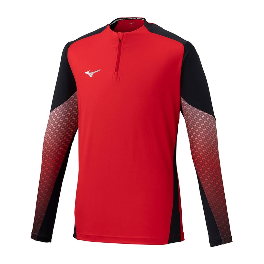 ストレッチフリースシャツ ハーフジップ チャイニーズレッド XL