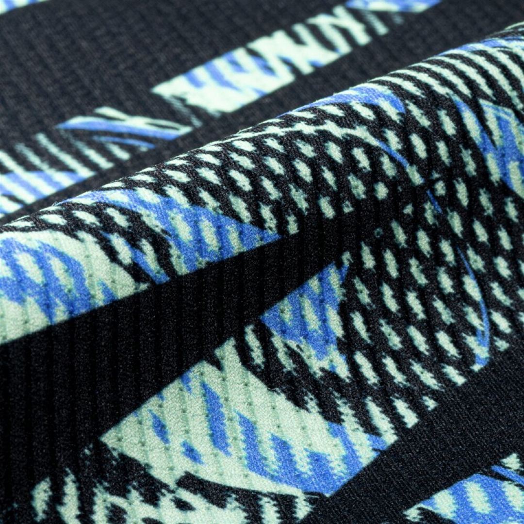 【汗処理／通気】MTCドライエアロフローレーシングシャツ(陸上競技) ブラック×ネオミント M