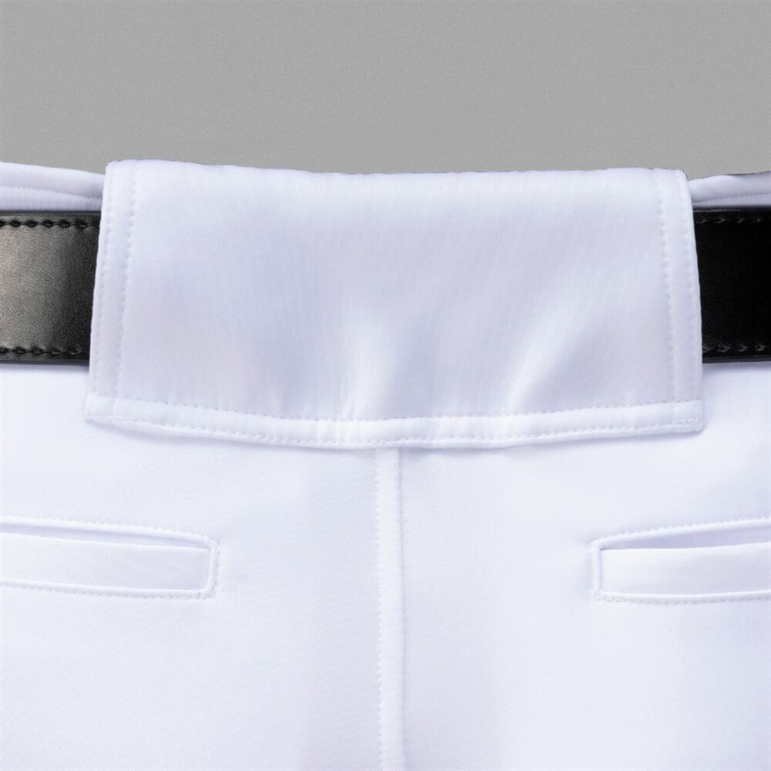 【ミズノ直営限定／ミズノプロ】強伸 ストレッチパンツ／ショートフィットタイプ(ワッペン付き) ホワイト XO