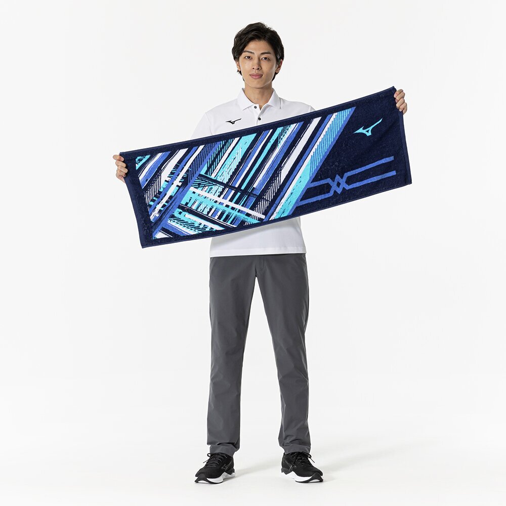 今治製タオル／スポーツタオル(箱入り) ネイビー×ブルー