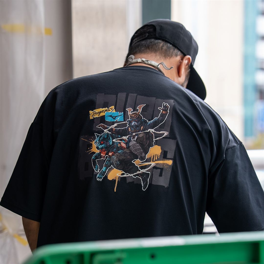 Dragon76ルーズフィットTシャツ ブラック XL