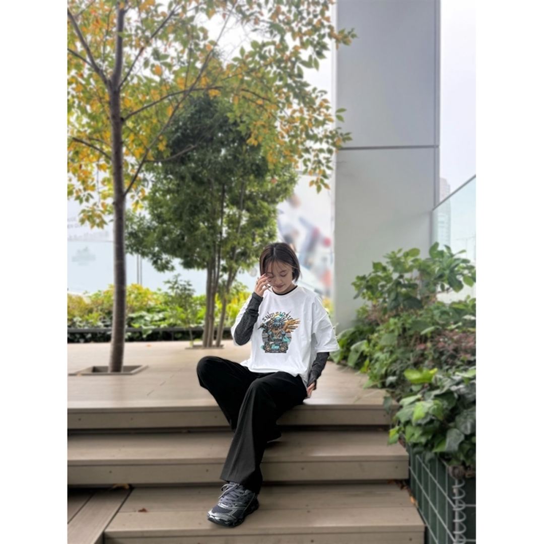 Dragon76ルーズフィットTシャツ ホワイト L