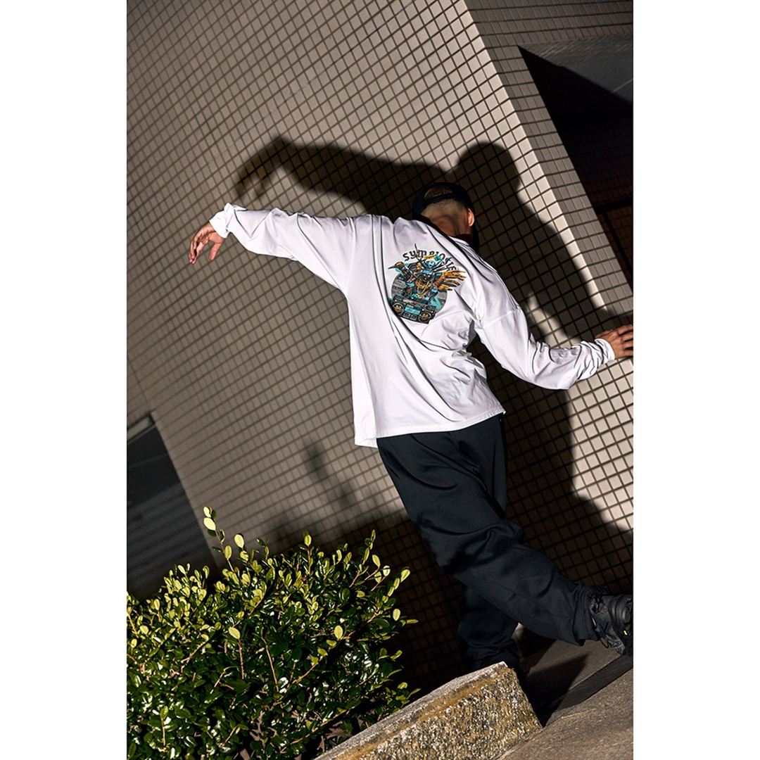 Dragon76ルーズフィットTシャツ(長袖) ホワイト XS