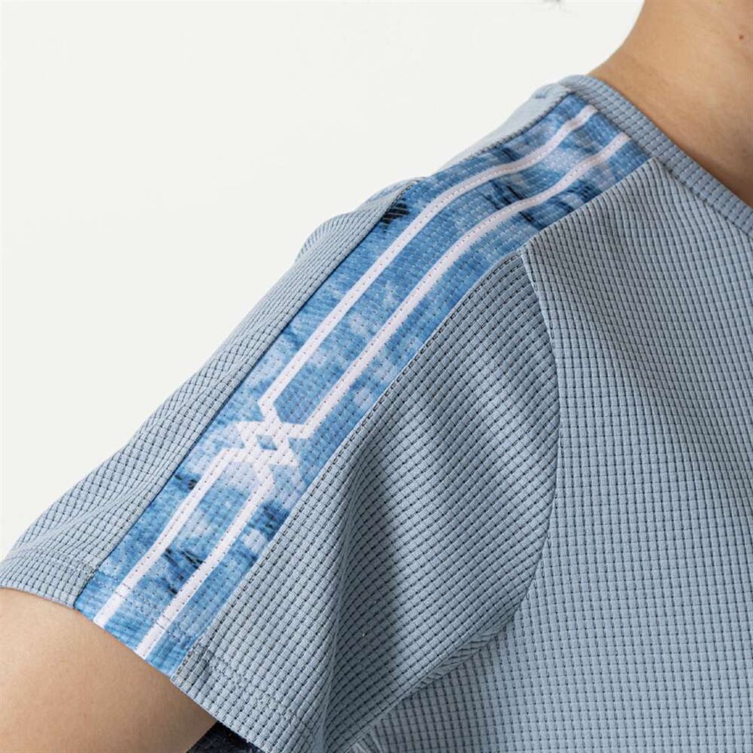【汗処理／通気】ドライエアロフローTシャツ グレイシアブルー S
