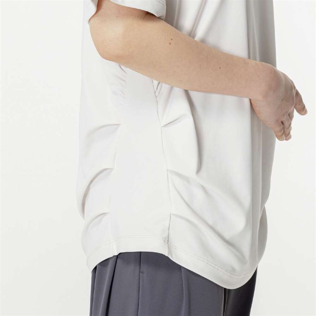 ストレッチスムースTシャツ ホワイトサンド S