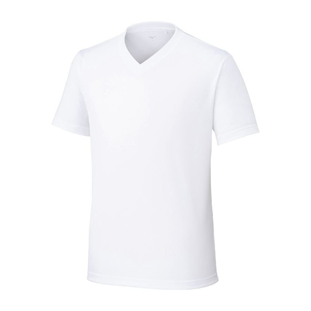 ナビドライTシャツ(半袖／Vネック) ホワイト×ホワイト XL