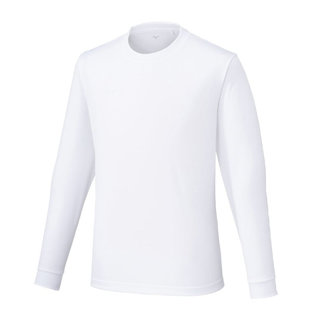 ナビドライTシャツ(長袖／丸首) ホワイト×ホワイト XL