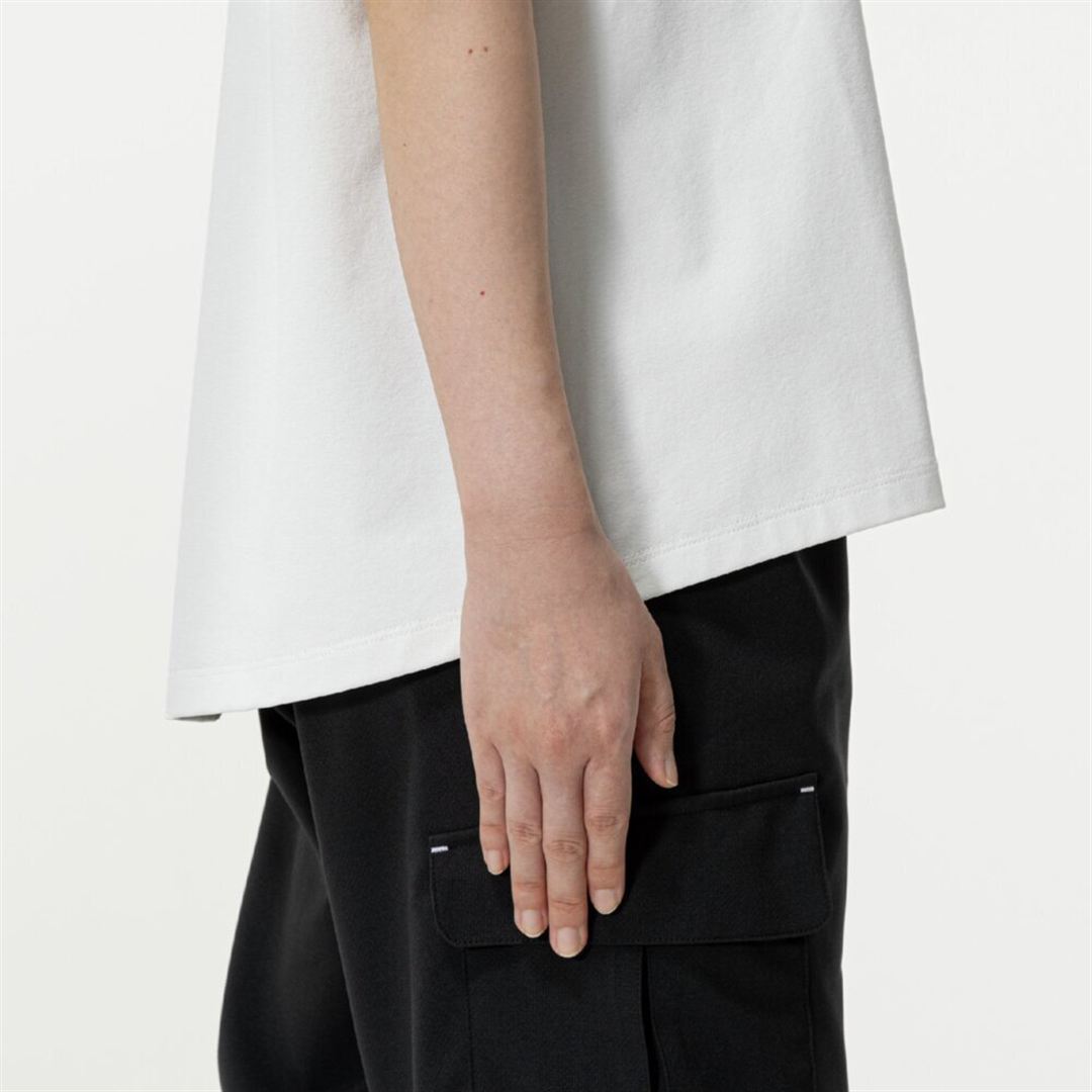 ソフトドライグラフィックTシャツ(ワイドシルエット) スノーホワイト S