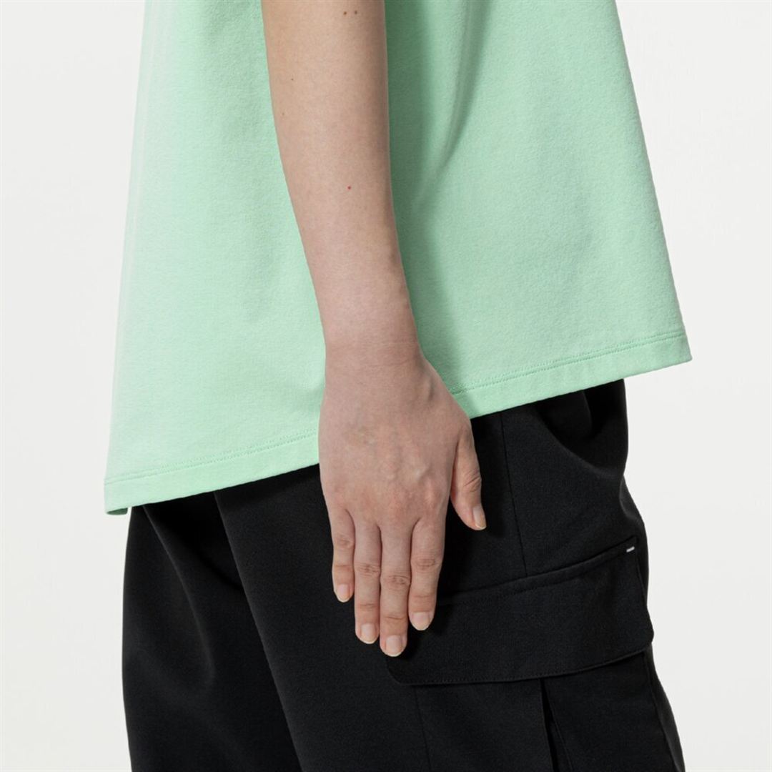 ソフトドライグラフィックTシャツ(ワイドシルエット) アクアグリーン S