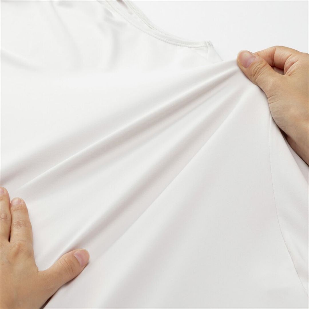 ストレッチスムースフレンチスリーブTシャツ ホワイトサンド S