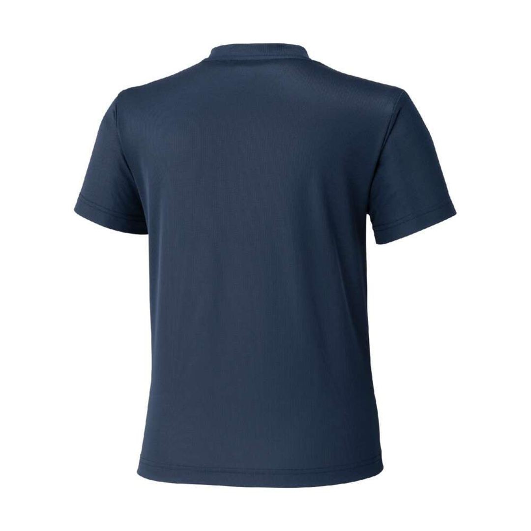 ナビドライTシャツ(半袖／丸首) ドレスネイビー×ホワイト 130