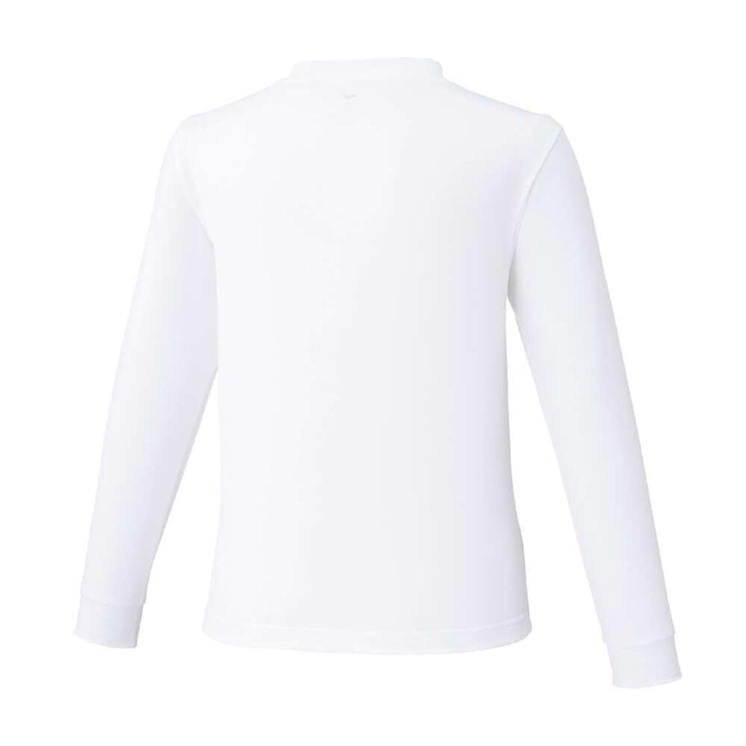 ナビドライTシャツ(長袖／丸首) ホワイト×ブラック 130