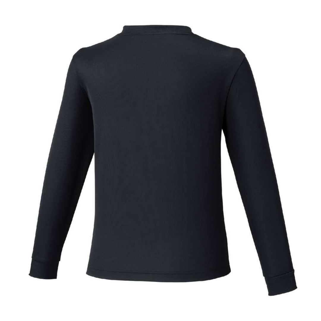 ナビドライTシャツ(長袖／丸首) ブラック×ホワイト 160