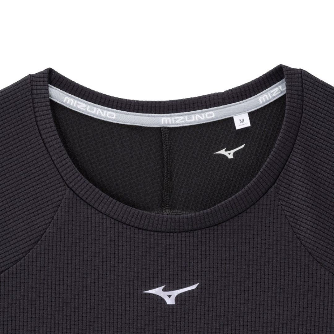 【汗処理／通気】ドライエアロフローTシャツ(長袖) ブラック L