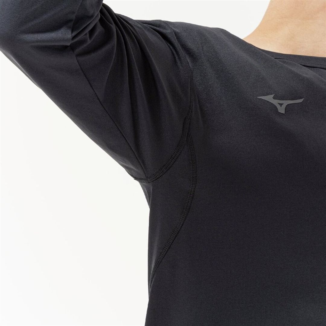 ストレッチソフトドライTシャツ(長袖) ブラック XL