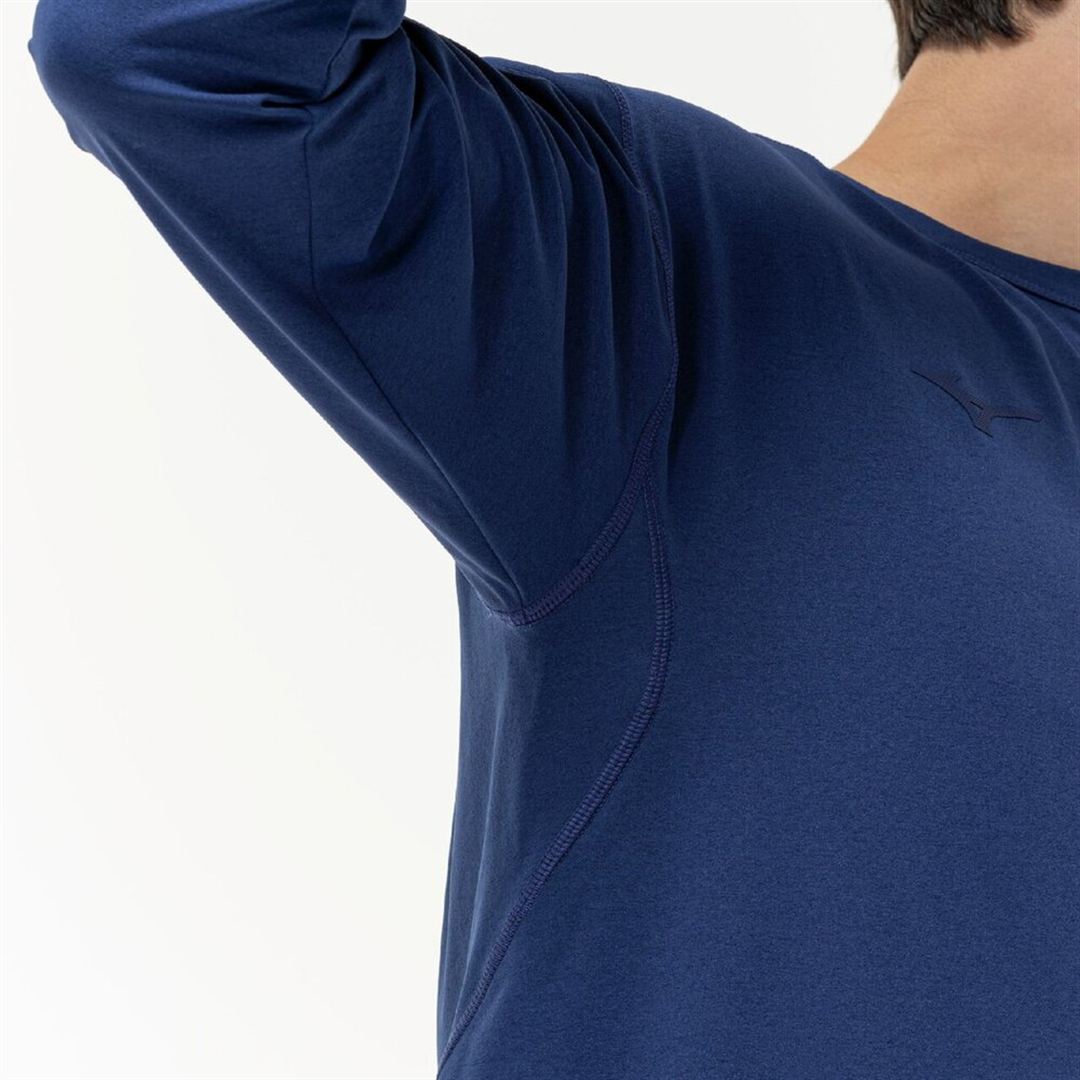 ストレッチソフトドライTシャツ(長袖) エステートブルー XL