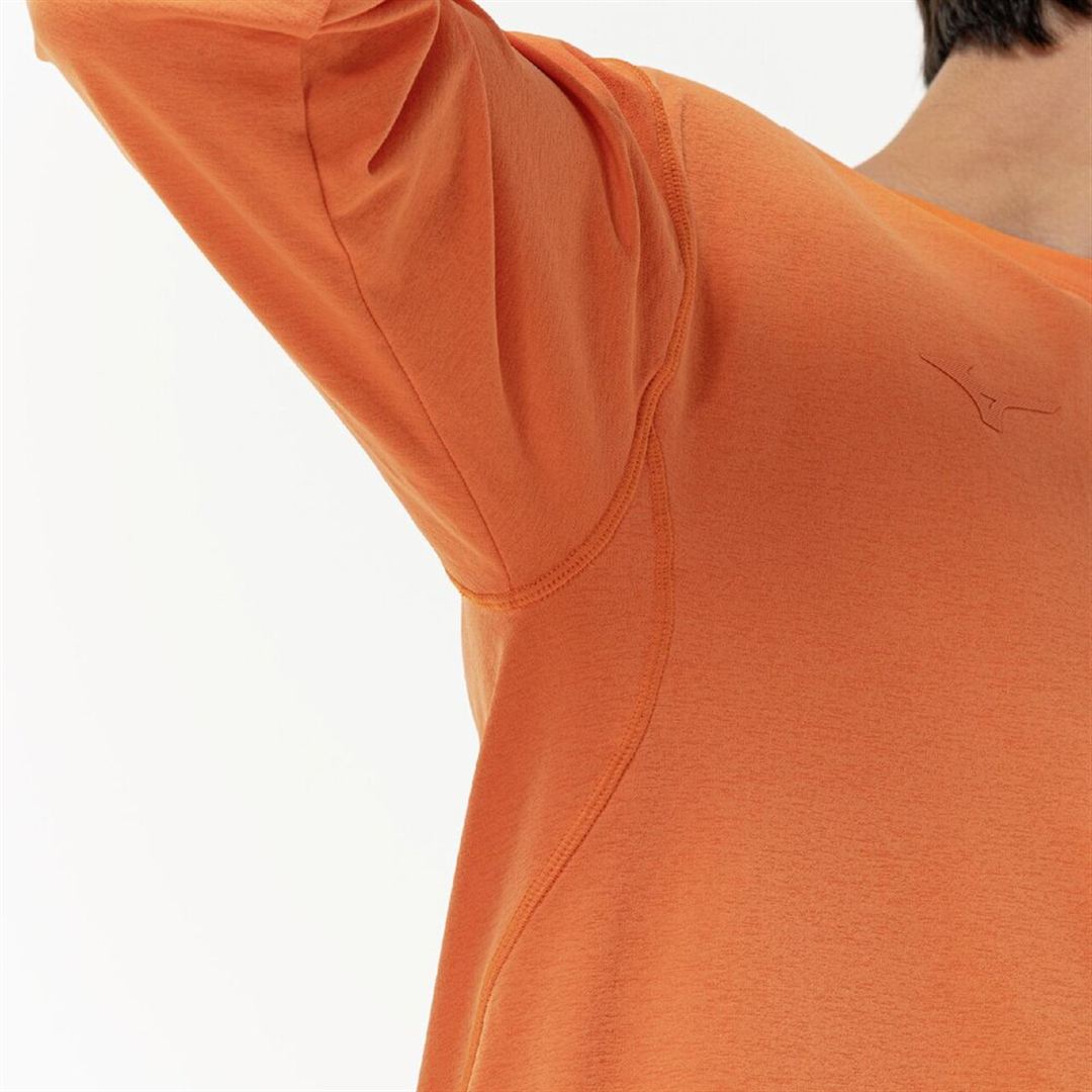 ストレッチソフトドライTシャツ(長袖) サンセットオレンジ XL