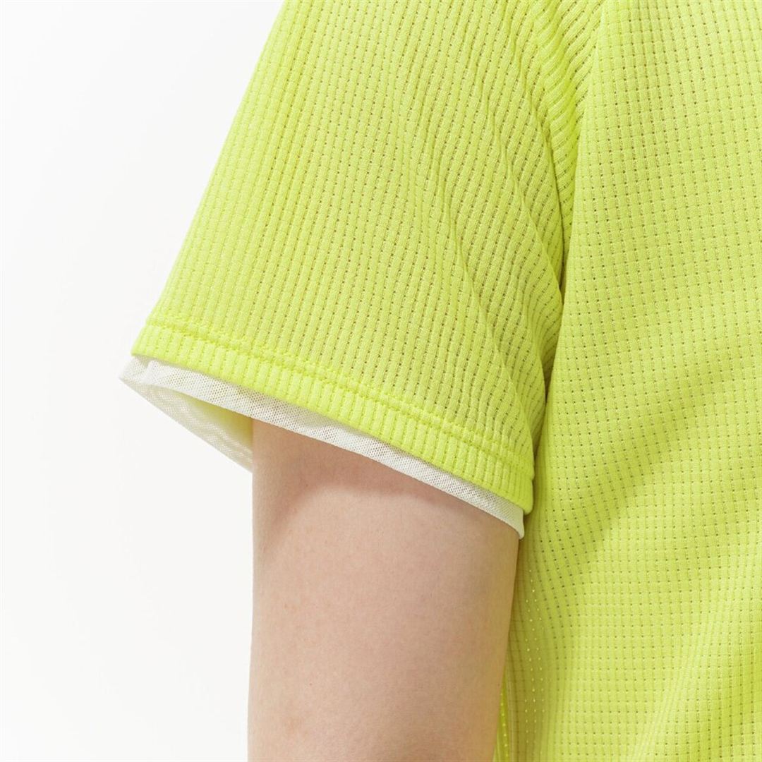 【汗処理／通気】ドライエアロフローTシャツ フォーチューンイエロー S