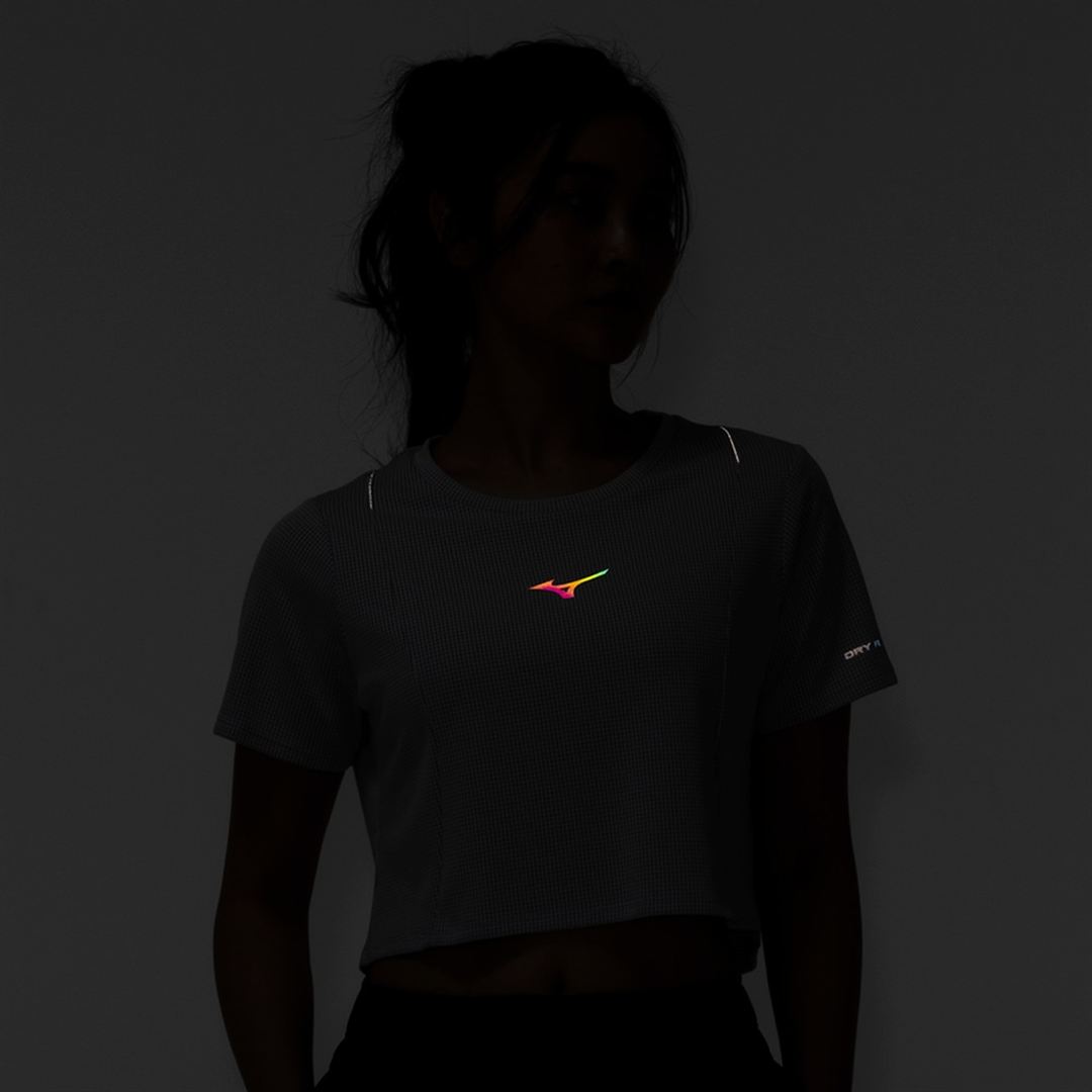 【汗処理／通気】ドライエアロフロークロップドTシャツ スノーホワイト XL