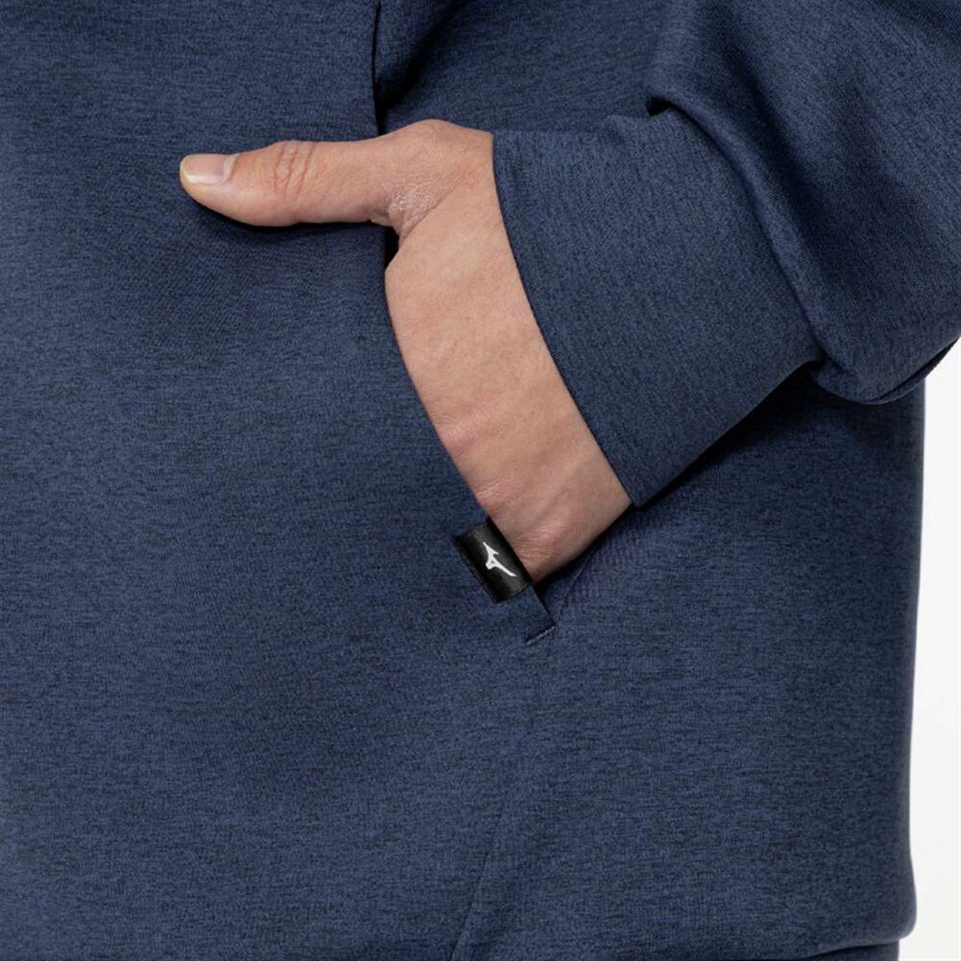 ストレッチスウェットフーディ ページエントブルー杢 XS