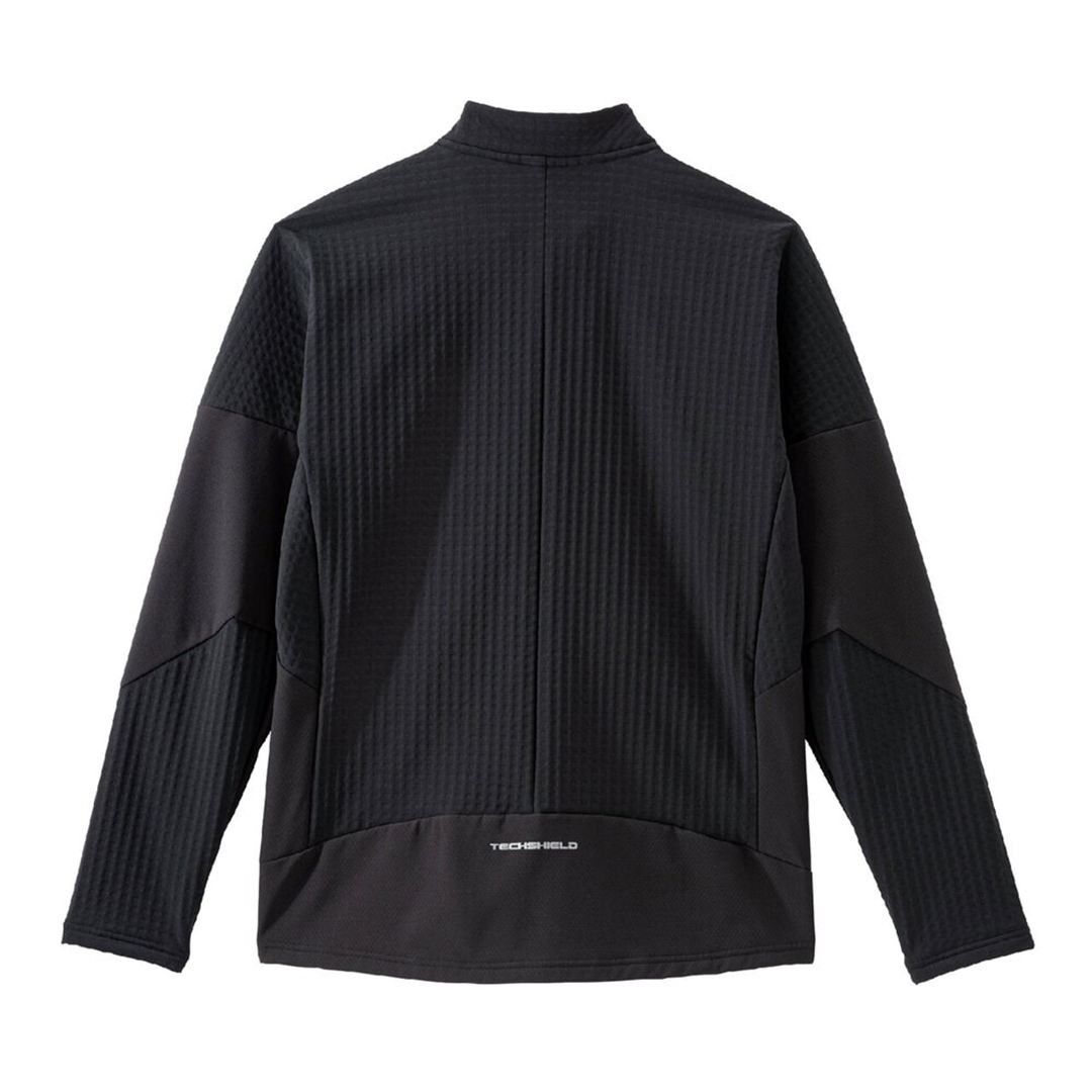 【ストレッチ／防風】テックシールドハイブリッドジャケット ブラック XS