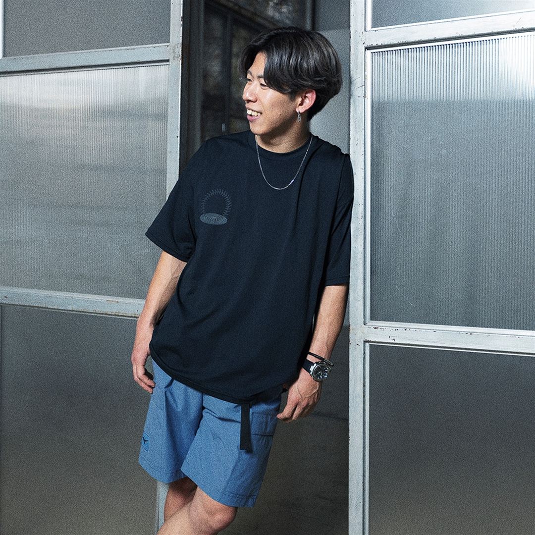 ルーズフィットストレッチハーフパンツ ワイルドウインドブルー XS