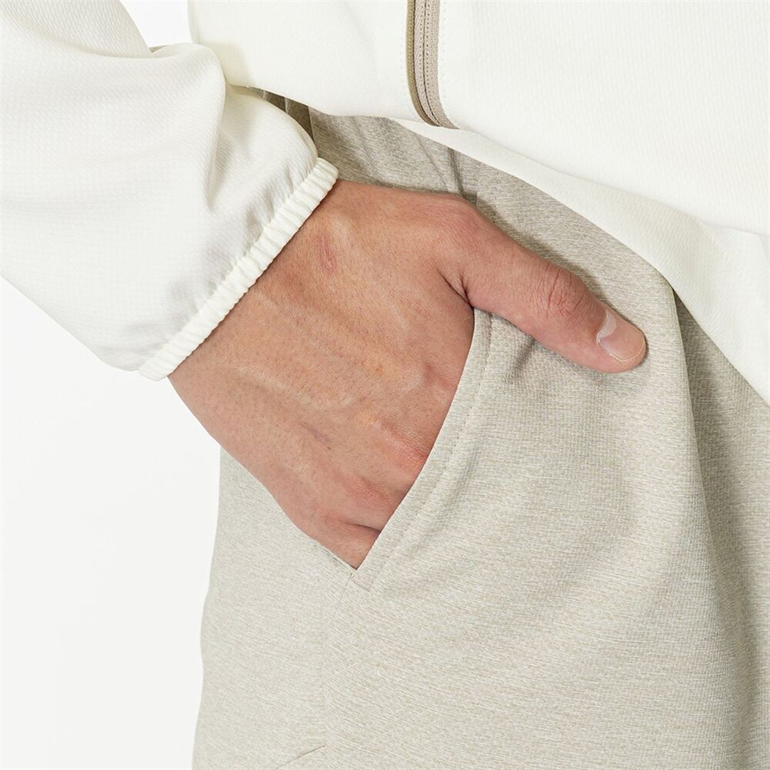 ストレッチクロス7分丈パンツ オートミルク杢 S