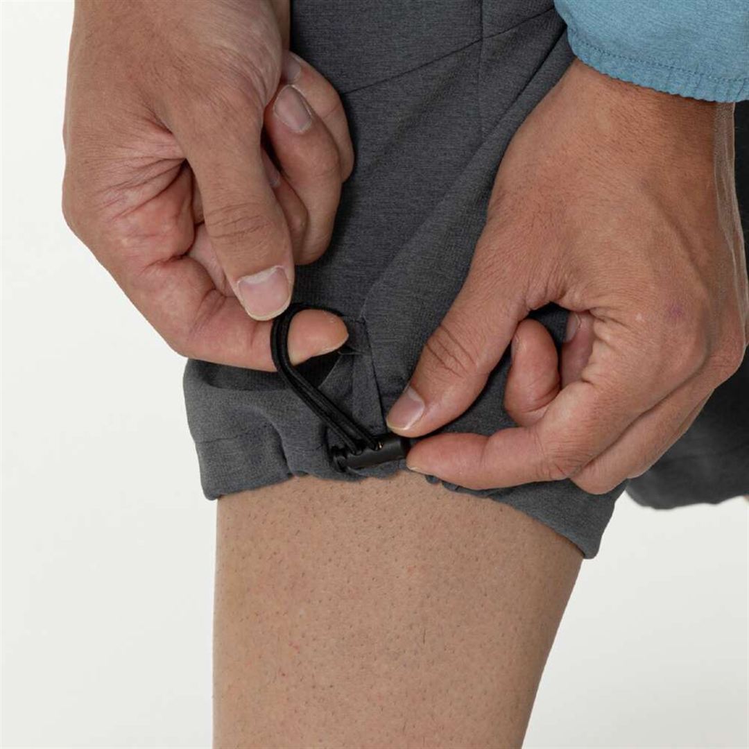 ストレッチクロス7分丈パンツ ダークグレー杢 S