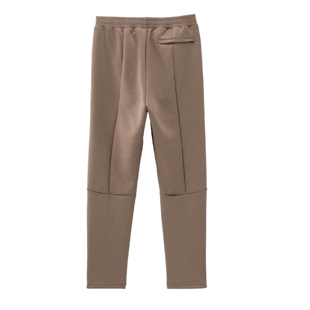ストレッチスウェットスリムパンツ キャメル杢 XS