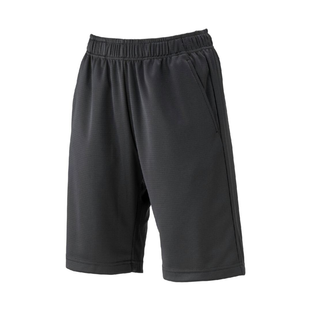 ナビドライニットハーフパンツ チャコールグレー×シルバー XL