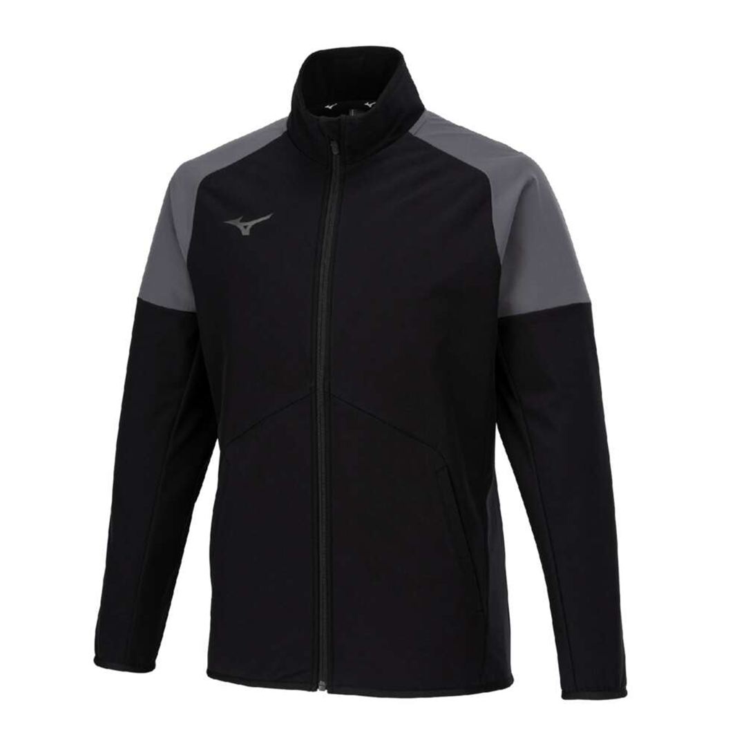 【ストレッチ／防風】テックシールドジャケット ブラック×チャコールグレー XS