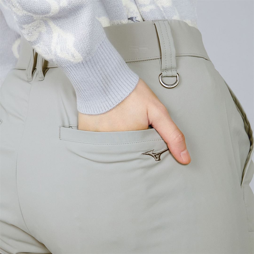 【MGFコレクション／吸湿発熱】ブレスサーモサーマルメッシュロングパンツ グレージュ S