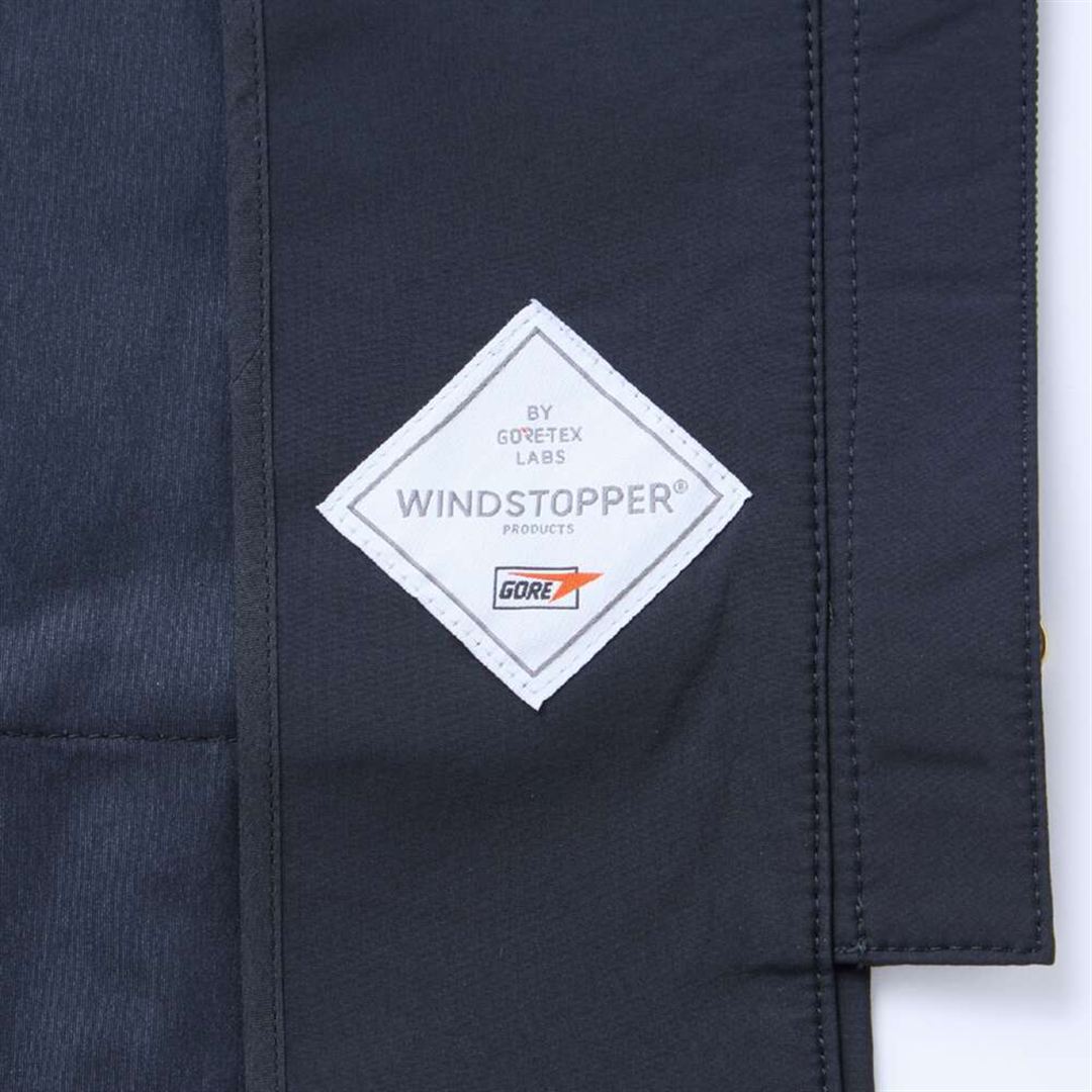 【ROPE／吸湿発熱】WINDSTOPPER ギャザーハーフコート ブラック 38