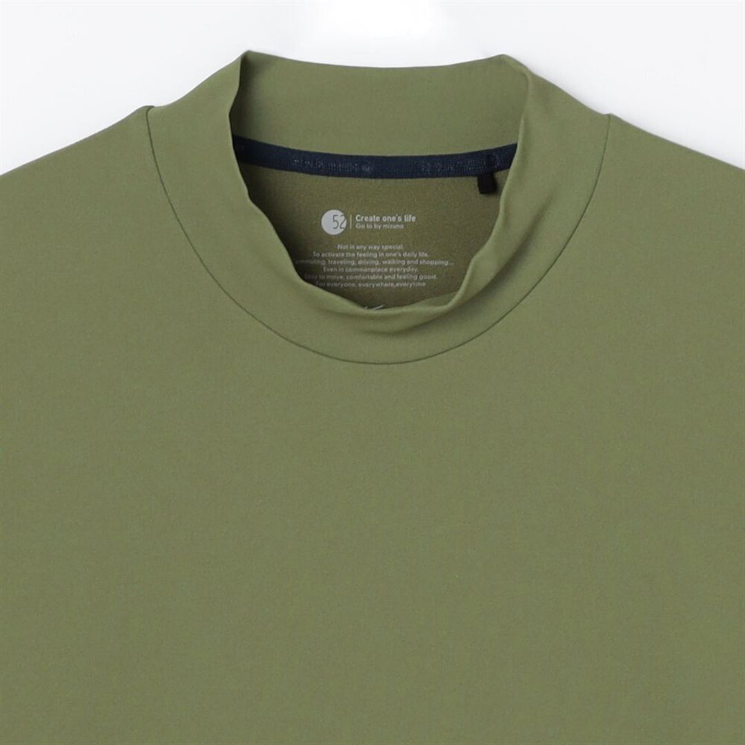 アンチスウェット モックネックTシャツ カーキ M
