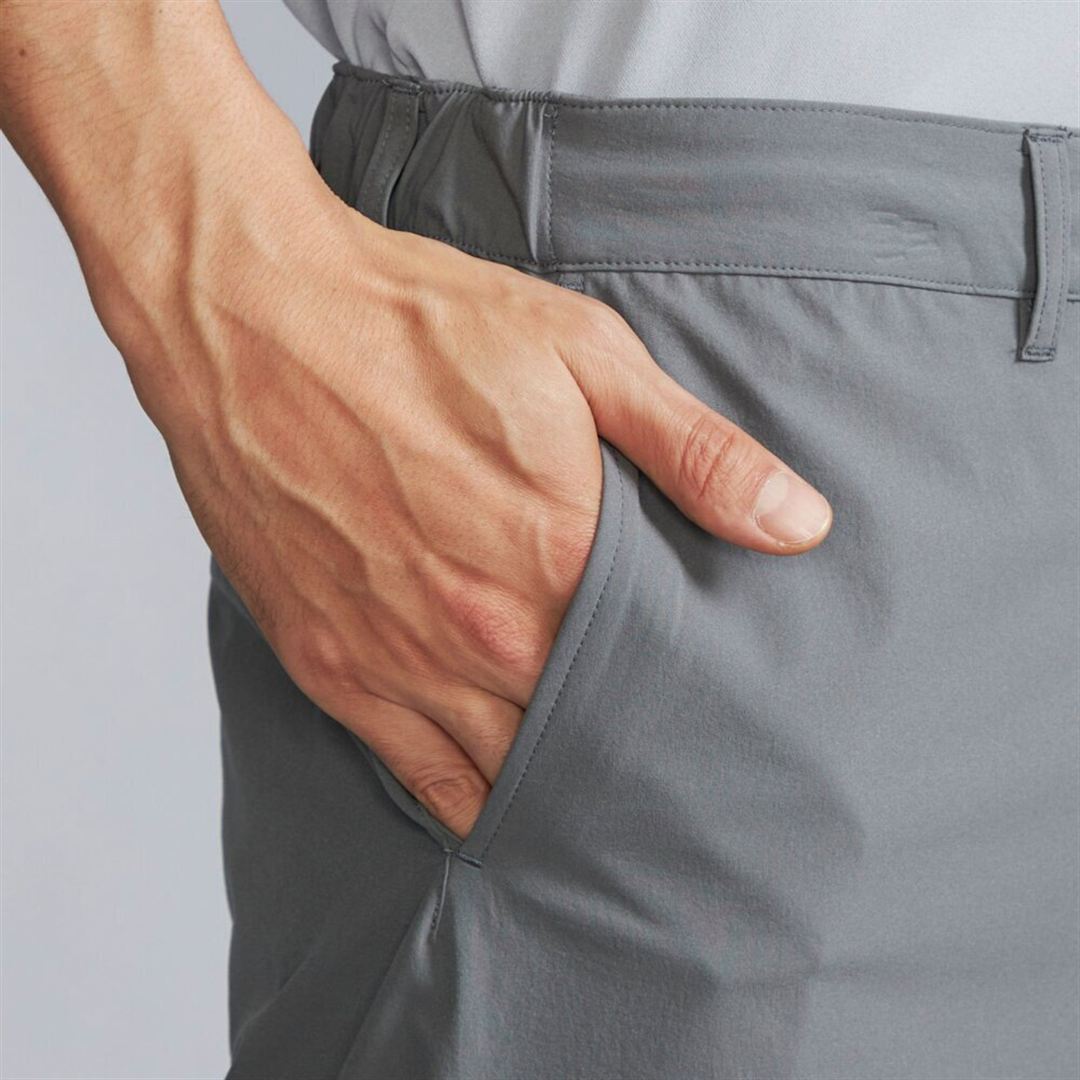 MIZUNO BUDDYストレッチ撥水テーパードパンツ チャコール S