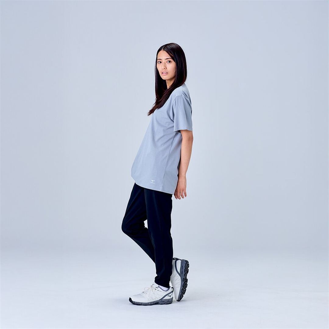 ハイストレッチ クルーネック半袖シャツ（レギュラーシルエット） グレー XL
