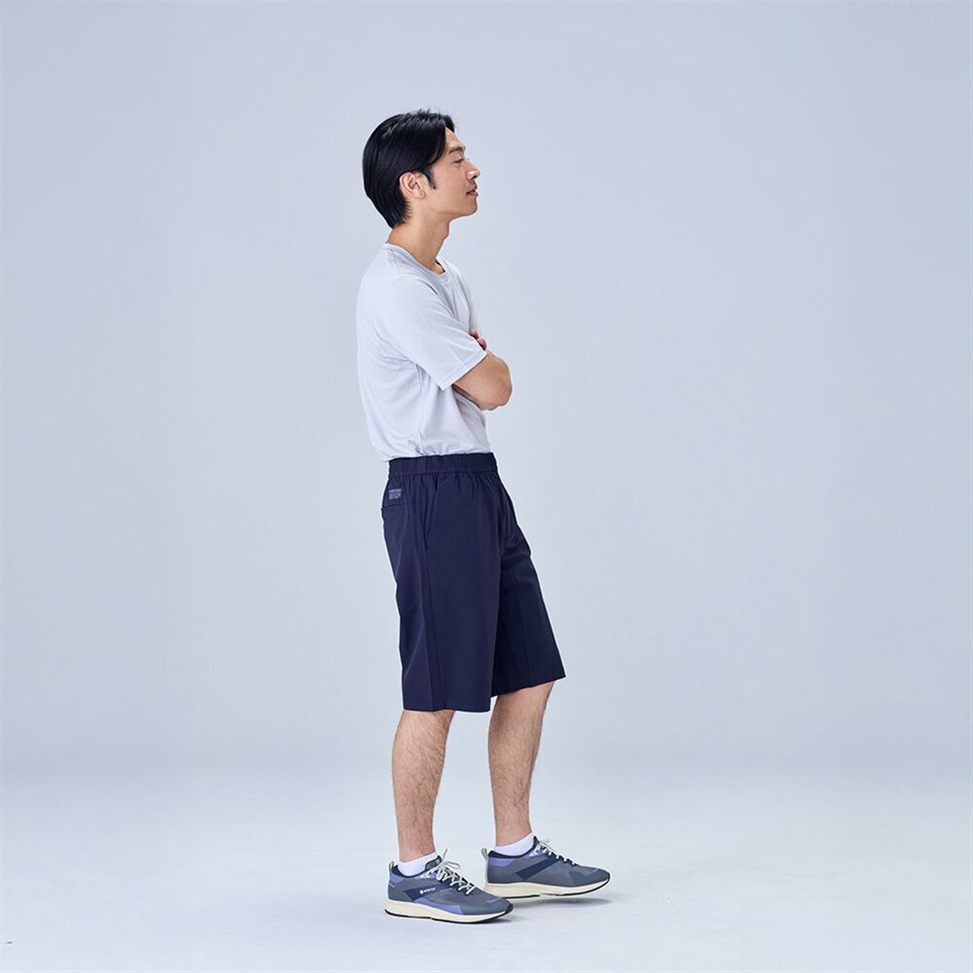 【接触冷感】アイスタッチハーフパンツ ネイビー XL